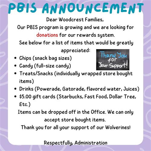PBIS Donations